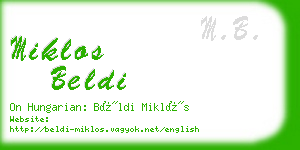 miklos beldi business card